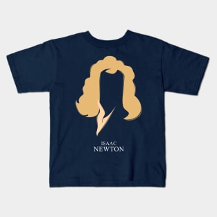 Isaac Newton - Minimalist Portrait Kids T-Shirt